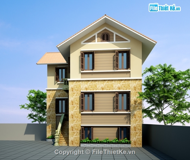 Biệt thự 3 tầng phong cách hiện đại,Diện tích 10.2x11.2m,Biệt thự 3 tầng 10.2x11.2m